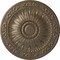 Ekena Millwork Lunel Ceiling Medallion (Fits Canopies up to 3 3/4"), Hand-Painted Warm Silver, 20 1/4"OD x 1 1/2"P CM20LUWSS - alternate 1